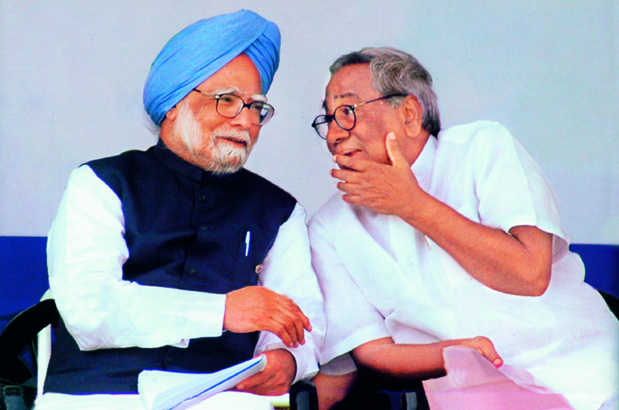A file picture shows Nedurumalli Janardhan Reddy having a discussion with Prime Minister Manmohan Singh. (Photo: DC archives) A file picture shows Nedurumalli Janardhan Reddy having a discussion with Prime Minister Manmohan Singh. (Photo: DC archives)